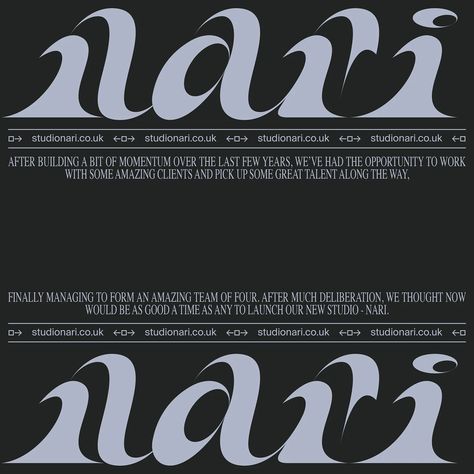 Caterina Bianchini Studio relaunches as Nari, a studio with a “humanist, artistic approach” Its Nice That, Typography Graphic, Glasgow Scotland, News Studio, Typographic Design, New Names, Typography Letters, Custom Letters, Custom Fonts