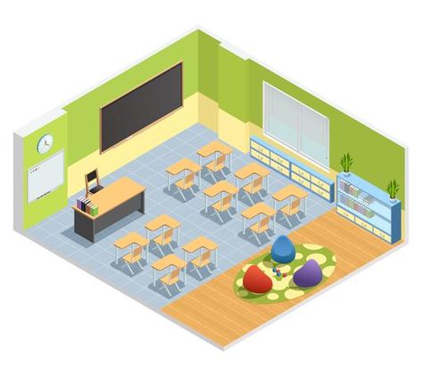 Mha Fanfiction, 21st Century Classroom Design, Isometric Pixel, Education Design Interior, Scene Room, Classroom Interior, Chalkboard Table, 21st Century Classroom, Hanbok Traditional