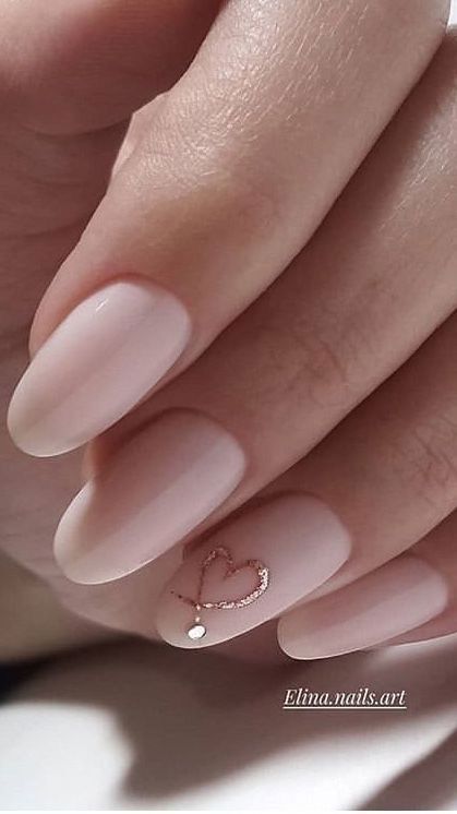 Ombre Nail Design, Nails Valentine, Valentine Nails, Subtle Nails, Nail Designs Valentines, Bride Nails, Neutral Nails, Bridal Nails, Heart Nails