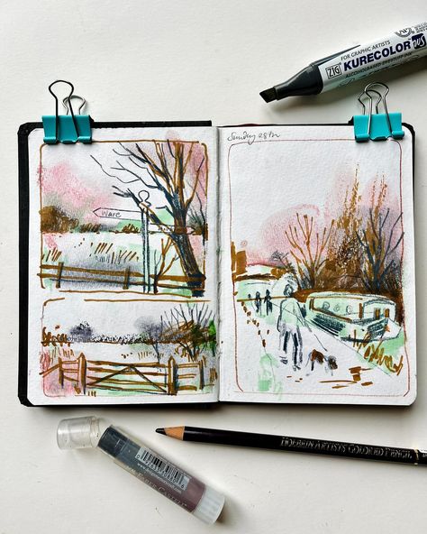 Ohn Mar Win, Daily Mindfulness, Small Sketchbook, Morning Walks, Watercolor Sketchbook, The Present Moment, Present Moment, Mindfulness Practice, Watercolour Tutorials