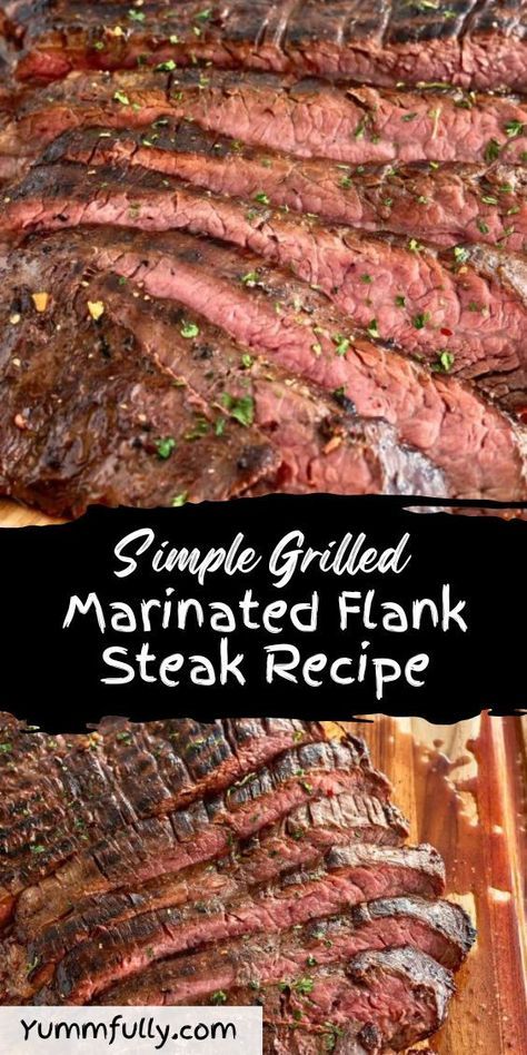 This easy marinade will make your grilled flank steak extra flavorful. It’s sweet, salty, and tangy, infusing your steak with great umami flavor. The longer you marinate it, the best it tastes! Make your next barbecue the talk of the town with the best Grilled Flank Steak Recipe! Marinated Grilled Flank Steak Recipes, Grilled Flank Steak Marinade, Marinated Meat Recipes, Tender Flank Steak Recipes, Smoked Flank Steak Recipes, How To Cook Flank Steak, Best Flank Steak Recipes, Marinated Flank Steak Recipes, Flap Steak Recipes