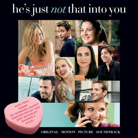 "He's Just Not That Into You" movie soundtrack, 2009. Heartwarming Movies, Couples Movies, Happy Movies, Best Chick Flicks, Breakup Movies, Chick Flick, Film Journal, Jenifer Aniston, Ginnifer Goodwin