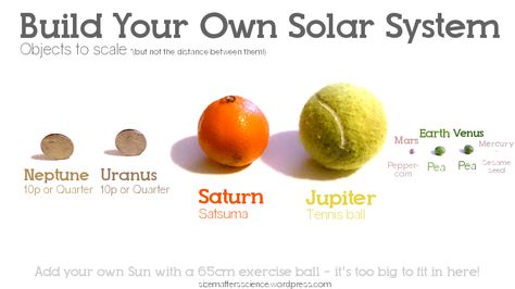 Infographic: how to build your own scale model solar system! Solar System To Scale, Model Solar System, Solar System Diagram, Solar System Size, Solar System Unit, Solar System Activities, Science Infographics, We Are Scientists, Solar System Model