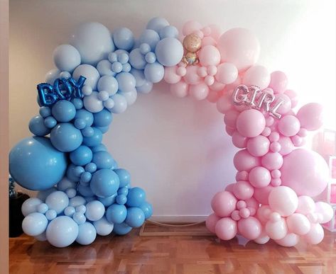 Pink Balloon Arch, Baby Gender Reveal Party Decorations, Blowing Up Balloons, Balloon Arch Kit, Gender Reveal Balloons, Gender Party, Pastel Balloons, Gender Reveal Party Decorations, Gender Reveal Decorations