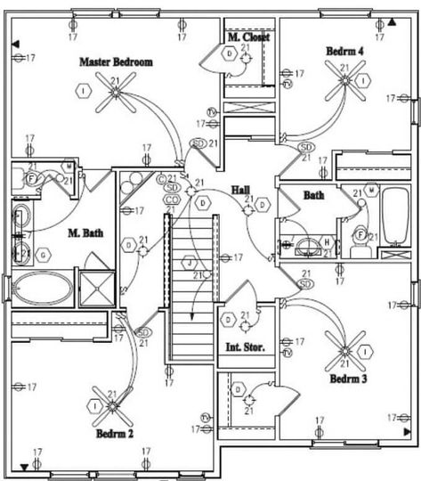 Electrical House Plan details - Engineering Discoveries Electrical Plan Symbols, Electrical Drawing, Cabluri Electrice, Building Engineering, Plumbing Layout, Plumbing Plan, Residential Plumbing, Create Floor Plan, Home Electrical Wiring