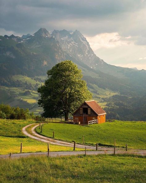 Village Landscape Photography Nature, Farm Lifestyle, What A Beautiful World, Beautiful Roads, Landscape Photography Nature, Architecture Painting, Landscape Art Painting, Landscape Drawings, Green Landscape