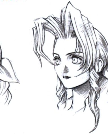 Aerith Tattoo, Final Fantasy Tattoo, Maze Drawing, Awesome Drawings, Tetsuya Nomura, Aerith Gainsborough, Final Fantasy Xii, Logo Sketches, Portrait Sketch