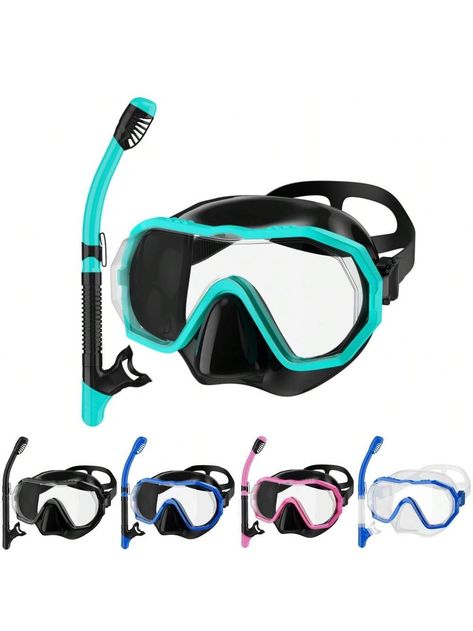 Swimming Goggles Diving Snorkel Mask Underwater Snorkeling Set Silicone Anti-Fog Anti-Leak Dry Top Pipe Multicolor    Silicone     Water Sports, size features are:Bust: ,Length: ,Sleeve Length: Underwater Snorkeling, Dive Mask, Snorkel Mask, Breast Tape Lift, Snorkeling Gear, Swimming Goggles, Seamless Bra, Elegant Dresses Long, Kids Swimming