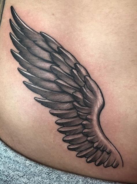 Angel Wing Tattoo Designs, Angel Wings Tattoo Stencil, Tattoo Angel Wings, Small Wing Tattoos, Wings Tattoo Ideas, Small Wings Tattoo, Wing Neck Tattoo, Geometric Tattoo Stencil, Eagle Wing Tattoos