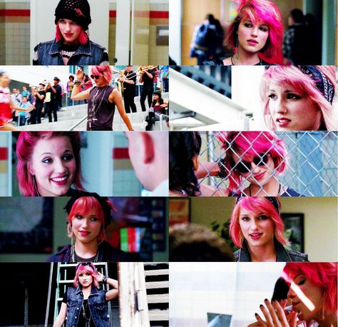 Love the grunge thing but Don't like the pink. Would have to be a different color. Pink Hair Movie Characters, Glee Season 3, Characters With Pink Hair, Diana Argon, Hair Movie, Diana Agron, Quinn Fabray, Glee Club, Style Guru