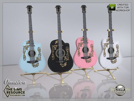 The Sims Resource - Omusica guitar Sims 4 Cc Guitar, Hello Kitty Guitar, Fake Walls, Sims 4 Cc, Chloe Drew, The Sims Resource, Sims Resource, Sims Cc, Featured Artist