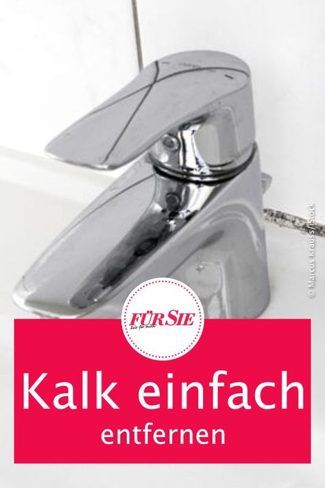 Kalkflecken im Bad oder auf den Armaturen sehen echt nicht schön aus. Sie gehen zudem meist auch nach dem Putzen nicht weg. Diese 2 Hausmittel helfen dabei, den Kalk zu entfernen. #fuersiemagazin #kalk #kalkentfernen #kalkflecken #haushalt #haushaltstipps #tipps #hausmittel Can Opener, My Blog, Pizza, Canning, Pizzas