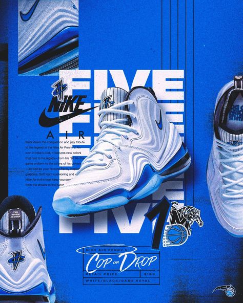 Product Design Flyer, Nike Graphics, Nike Poster, Mises En Page Design Graphique, Shoe Poster, Sneaker Posters, Seni Pop, Shoes Ads, Desain Editorial