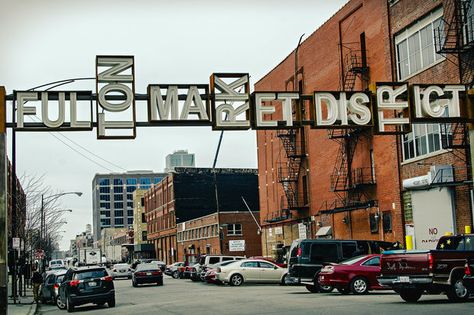 Industrial Corridor, Market Signage, Environmental Graphics Signage, Chicago Riverwalk, City Ideas, City Branding, Retail Signage, Environmental Graphic Design, Chicago Art