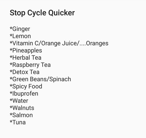 Things to eat to make your menstrual cycle lighter or shorter. How To Stop Period, Period Cramp Relief, Healthy Period, Raspberry Tea, Period Hacks, Cramps Relief, Things To Eat, Menstrual Health, Period Pain