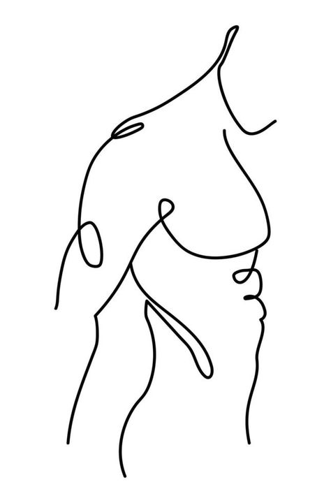 Hand drawn male back in line art style. Vector illustration with a silhouette of a man. The concept of a healthy lifestyle for a man. Man Silhouette Drawing, Man Outline Drawing, Line Art Male, Male Line Art, Man Line Art, Male Silhouette, Male Back, Silhouette Of A Man, Line Art Tattoos Men