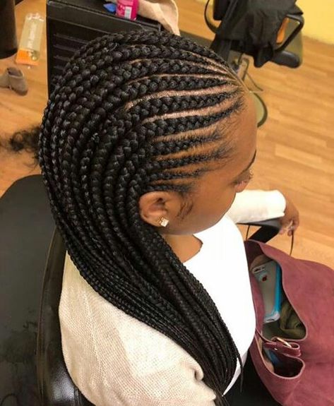 Simplicity 2 Rows Of Cornrows, Urban Braids Hairstyles, Black Braided Hairstyles, Bob Braids Hairstyles, African Hair Braiding Styles, Glamorous Hair, Girls Hairstyles Braids, Beautiful Braids, Girls Braids