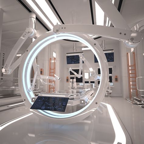 Medical Technology Wallpaper, Future Medical Technology, Laboratory Interior, Futuristic Laboratory, Sci Fi Laboratory, Technology Student, Future Technology Gadgets, Technology Futuristic, Teknologi Futuristik