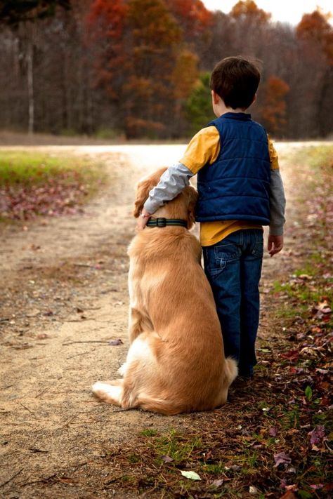 A boy and his dog. Every child should have a pet to love.  Every animal deserves the love of a child. Boy And His Dog, Love My Dog, Dirt Road, Brown Dog, Happy Together, Mans Best Friend, Animals Friends, Friends Forever, A Boy