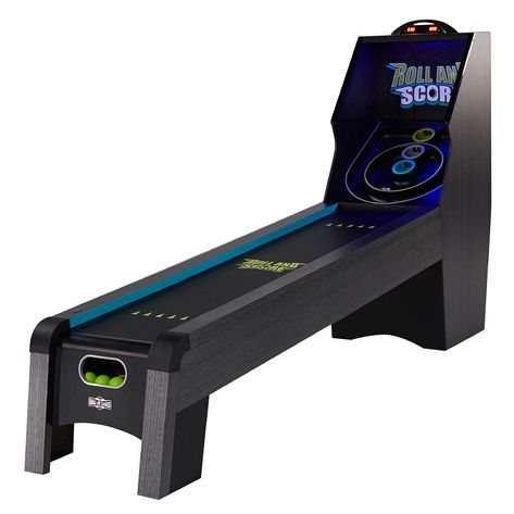 Hall of Games 9ft Roll and Score with LED Lights and Electronic Scorer - Walmart.com - Walmart.com Basement Games, Arcade Room, Skee Ball, Game Black, Arcade Game, Family Entertainment, Rec Room, Sound Effects, Christmas Toys