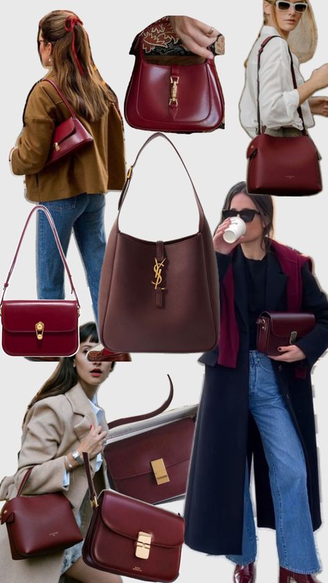 Cherry Bag Outfit, Burgundy Purse Outfit, Burgundy Bag Outfit, Sling Bag Outfit, Cross Body Bag Outfit, Red Bag Outfit, Burgundy Outfits, Maroon Bag, Burgundy Purse