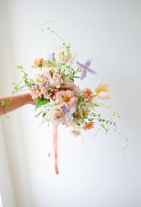 Pastel Boutonniere Wedding, Pastel Boutonniere, Danielle Marie, Bride's Bouquet, Spring Wildflowers, April Wedding, Hand Tied Bouquet, Hand Bouquet, Colorful Bouquet