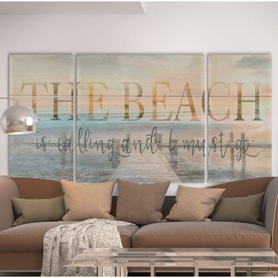 3 Piece Painting, Beachcrest Home, Home Is Where, Beach Decor, Wood Print, Art Sur Toile, Graphic Art Print, Painting Prints, Canvas Giclee