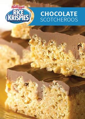 Rice Krispies Scotcheroos, Rice Krispie Scotcheroos Butterscotch Chips, Scotch A Roos Rice Krispies, Rice Crispy Scotcheroos, Rice Krispie Treats With Chocolate Top, Kellogs Rice Krispie Treats Recipe, Rice Krispie Scotcheroos, Scotcharoos Recipe Without Corn Syrup, Scotch A Roos