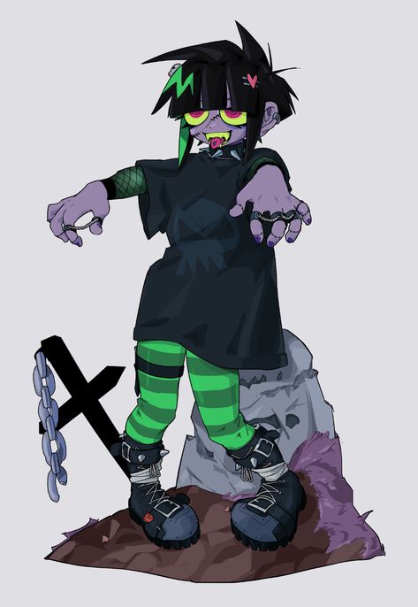 Pose Reference Zombie, Cute Zombie Drawing, Zombie Art Character Design, Undead Oc, Zombie Pose Reference, Zombie Girl Drawing, Zombie Oc Art, Zombie Girl Art, Zombie Reference