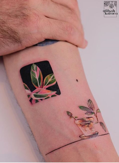 Green Tattoo Ideas, Jade Plant Tattoo, Dark Green Tattoo, Green Tattoo Ink, Jade Tattoo, Green Tattoo, Aesthetic Tattoo Ideas, 15 Aesthetic, Green Tattoos