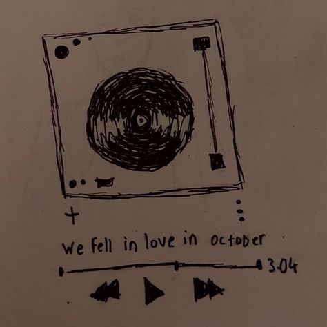 I Miss You Aethstetic, Spotify Sketch, Grunge Sketches Easy, Lyric Drawings, October Girl, Desenhos Love, Sketches Of Love, Love Birthday Quotes, Easy Love Drawings