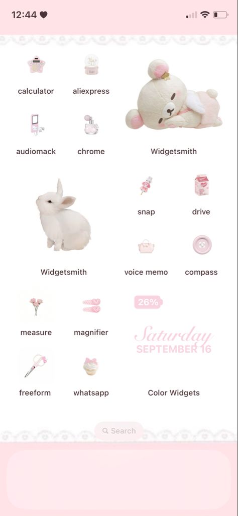 pink || coquette || dollette || wonyoung || wonyoungism || pink pilates princess || ios || aesthetic || pink aesthetic || sanrio || korilakkuma || my melody || girly || girly girl || Pink Pilates Princess Homescreen, Wonyoungism Homescreen, Phone Wallpaper Layout, Rilakuma Wallpapers, Homescreen Themes, Ipad Themes, Aesthetic Sanrio, Pink Ios, Wallpaper Layout