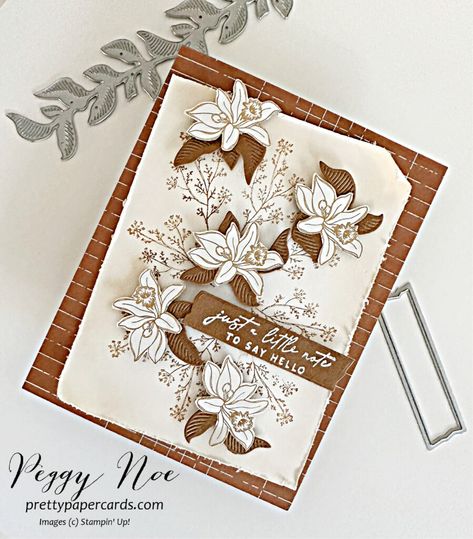 Emboss Machine, Stampin Pretty, Global Design Project, Pretty Leaf, Nature Card, Girls Getaway, Su Cards, Stamping Up Cards, April 2024