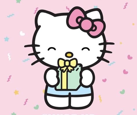 Hello Kitty Cumpleaños, Happy Birthday Hello Kitty, Sanrio Birthday, Birthday Kitty, Birthday Hello Kitty, Happy Birthday Drawings, 헬로키티 배경화면, Hello Kitty Imagenes, Birthday Painting