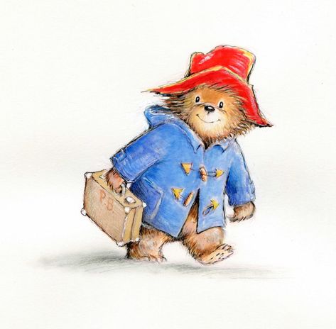 Paddington Bear Books, Paddington Bear Party, Oso Paddington, 동화 삽화, Bear Drawing, Bear Illustration, Going For Gold, Paddington Bear, Bear Party