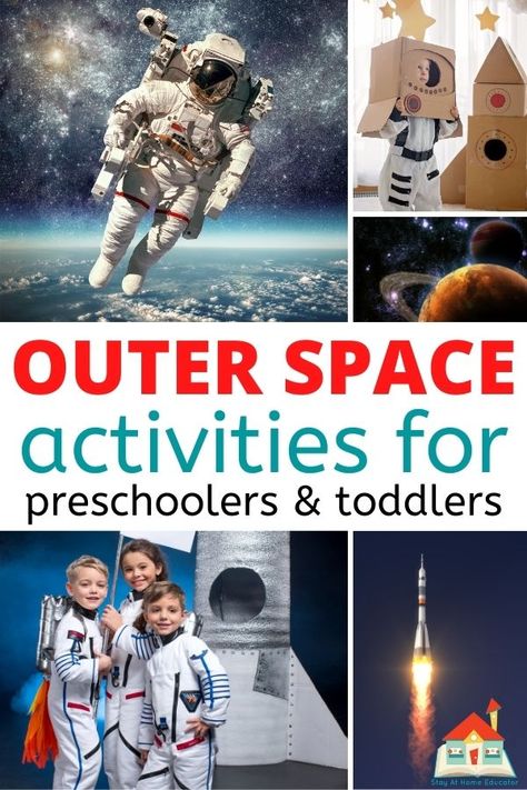 Preschool Outer Space, Squirrel Scouts, Theme Preschool Lesson Plans, Space Activities For Preschoolers, Planets Preschool, Free Preschool Lesson Plans, Space Activities Preschool, Astronaut Activities, Space Lesson Plans