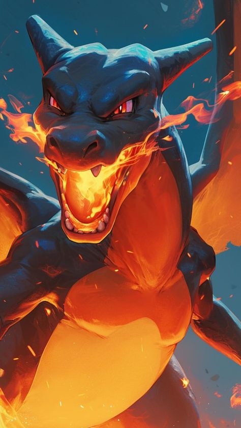 【CHARIZARD 】 ⁀➷ Wallpaper ✪ Shiny Charizard Wallpaper, Shiny Charizard Art, Digimon Artwork, Charizard Wallpaper, Charizard Evolution, First Gen Pokemon, Charmeleon Pokemon, Charizard Art, Dragon Pokemon