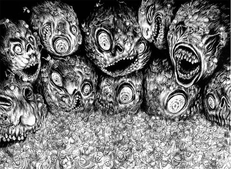 Junji Ito Wallpapers - Top Free Junji Ito Backgrounds - WallpaperAccess Junji Ito Background, Junji Ito Art Wallpaper, Junji Ito Wallpaper, Desktop Wallpapers Hd, Japanese Horror, Desktop Wallpaper Art, Junji Ito, Scary Art, Wallpaper Cave