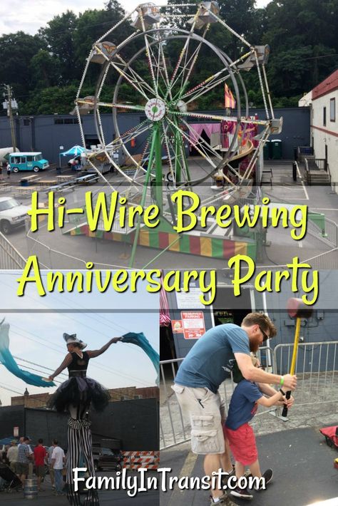 Hi-Wire Brewing Anniversary Party | Asheville, NC Asheville North Carolina, Big Top, Asheville Nc, Anniversary Party, Anniversary Parties, Asheville, Craft Beer, North Carolina, Travel