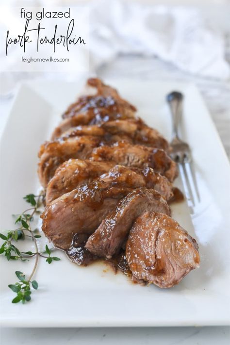 Pork Dinner Ideas, Glazed Pork Tenderloin, Fig Preserves, Fig Spread, Pork Sauce, Roasted Pork Tenderloins, French Onion Soup Recipe, Glazed Pork, Onion Soup Recipes