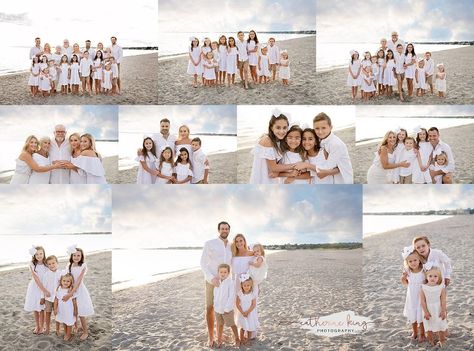 Generation Family Photos, Family Generation Photography, Big Family Photo Shoot Ideas, Large Family Photo Shoot Ideas, Family Beach Pictures Outfits, Picture Color Schemes, Beach Photoshoot Family, Generations Photography, Beach Family Photography