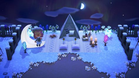 Acnh Star Gazing Area Ideas, Animal Crossing Star Gazing Area, Acnh Stargazing Area, Star Gazing Date, Ali Core, Acnh Ideas, Acnh Inspo, Star Gazing, Island House