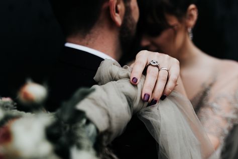 Dark Red Wedding Nails for Bride | By Francesca Hill Photography | Homemade Wedding Dress | Homemade Wedding Bouquet | Intimate Wedding | Small Wedding | Micro Wedding | Rustic Wedding | Barn Wedding | Cosy Wedding | Winter Wedding | Real Wedding | Bridal Nails | Bridal Beauty Dark Red Wedding Nails For Bride, Red Wedding Nails For Bride, Homemade Wedding Dresses, Red Wedding Nails, Dark Red Wedding, Bouquet Dress, Wedding Nails For Bride, Homemade Wedding, Dark Wedding