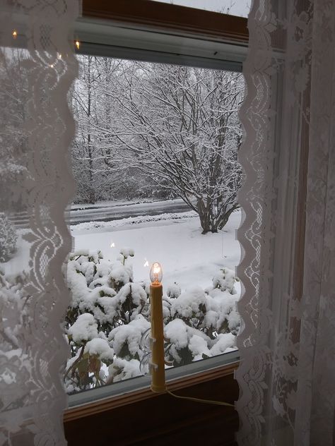 Winter Through The Window, Swift Aesthetic, New England Home, Winter Window, Home Window, New England Homes, Tis The Season To Be Jolly, Looking Out The Window, Winter Scenery