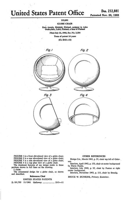 «Eero Aarnio - Ball Chair - Patent Artwork» de fascinatingly Ball Chair Eero Aarnio, Egg Shaped Chair, Sofa Drawing, Loft Apartment Decorating, Circle Chair, Interior Design Sketchbook, Eero Aarnio, Chair Drawing, Pod Chair