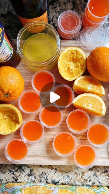 Jonathan Melendez on Instagram: "Petition to bring back Jell-O shots..especially these Aperol Spritz Jell-O Shots!  1 cup boiling water 4 teaspoons unflavored gelatin powder 3 tablespoons granulated sugar 2/3 cup fresh squeezed orange juice 2/3 cup Aperol 1 1/3 cups Prosecco  In a large glass measuring cup, whisk together the boiling water, gelatin and sugar until dissolved.   Stir in the orange juice, Aperol, and Prosecco. Set aside for about 10 minutes to allow the bubbles and foam to dissipate. Spoon off any remaining and then divide the mixture evenly among jello shot cups. Cover and chill for at least 4 hours or overnight. Enjoy!" Jello Shots With Gelatin, Aperol Jello Shots, Aperol Spritz Jello Shots, Jello Shot Cups, Fresh Squeezed Orange Juice, Gelatin Powder, Jell O Shots, Squeezed Orange Juice, Jello Shot