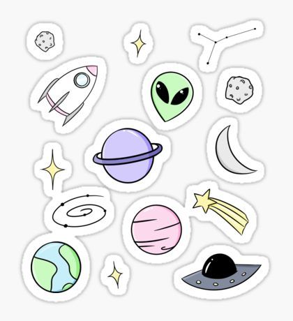 Space Aesthetic Pegatina Space Stickers, Stickers Cool, Penanda Buku, Preppy Stickers, Iphone Stickers, Homemade Stickers, Cute Laptop Stickers, Tumblr Stickers, Scrapbook Stickers Printable