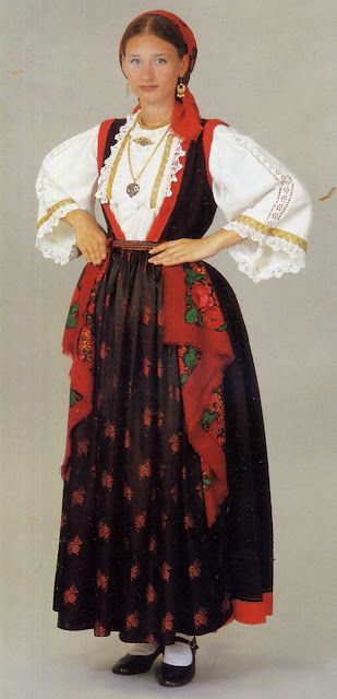 Traditional Costume | Otok Murter Island, Croatia Dalmatian Coast Croatia, Costumes Around The World, Dalmatian Coast, National Clothes, Folk Clothing, National Dress, Folk Dresses, Folk Costume, World Cultures