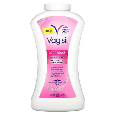 Vagisil, Odor Block Deodorant Powder, 8 oz (227 g) Deodorant Powder, Women Supplements, Hygiene Products, Supplements For Women, Evening Primrose Oil, Feminine Hygiene, Antiperspirant, Body Skin Care Routine, Women's Health