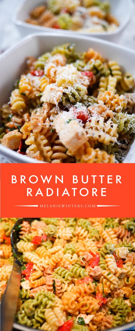 BROWN BUTTER RADIATORE Radiatore Pasta Recipes, Radiatore Pasta, Types Of Pasta, Mambo Italiano, Budget Living, Butter Pasta, Awesome Recipes, Chicken Pasta Recipes, Trending Recipes